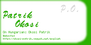 patrik okosi business card